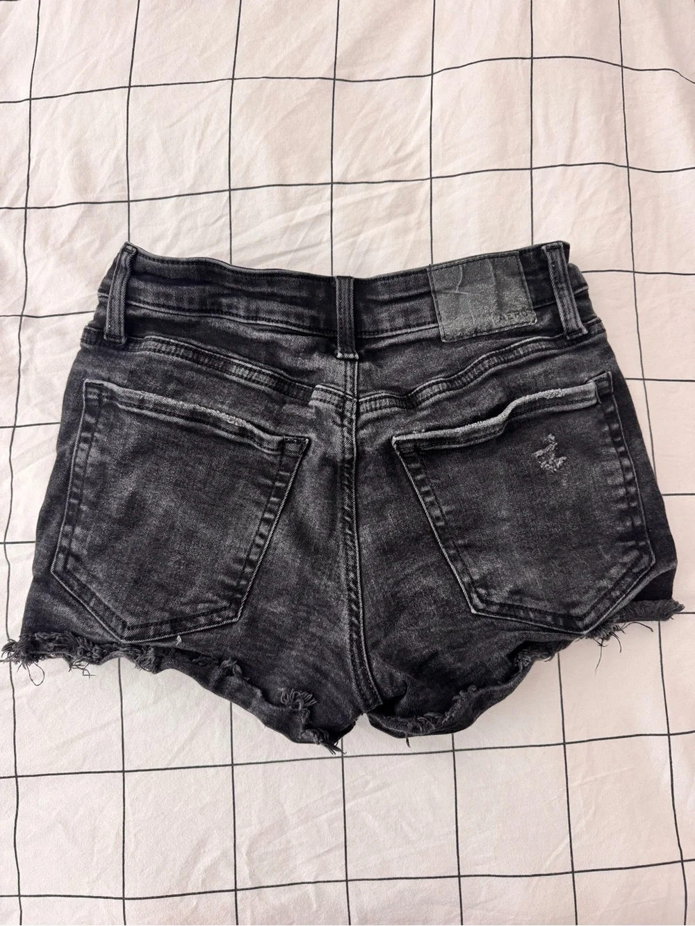 Aeropostale black ripped denim shorts